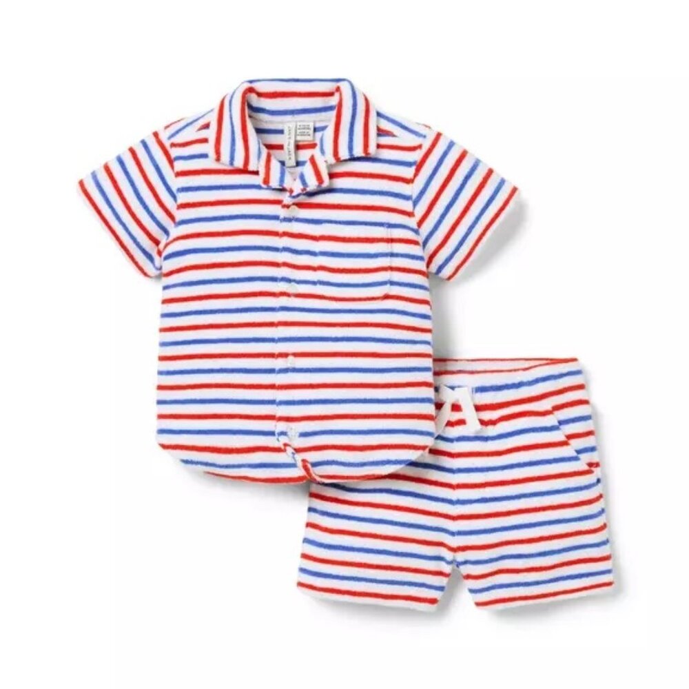 Janie & Jack - Cabana Matching Baby Set - Size 3-6 Months